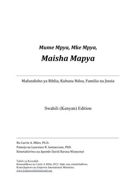 Maisha Mapya by Mwenda Mbatiah