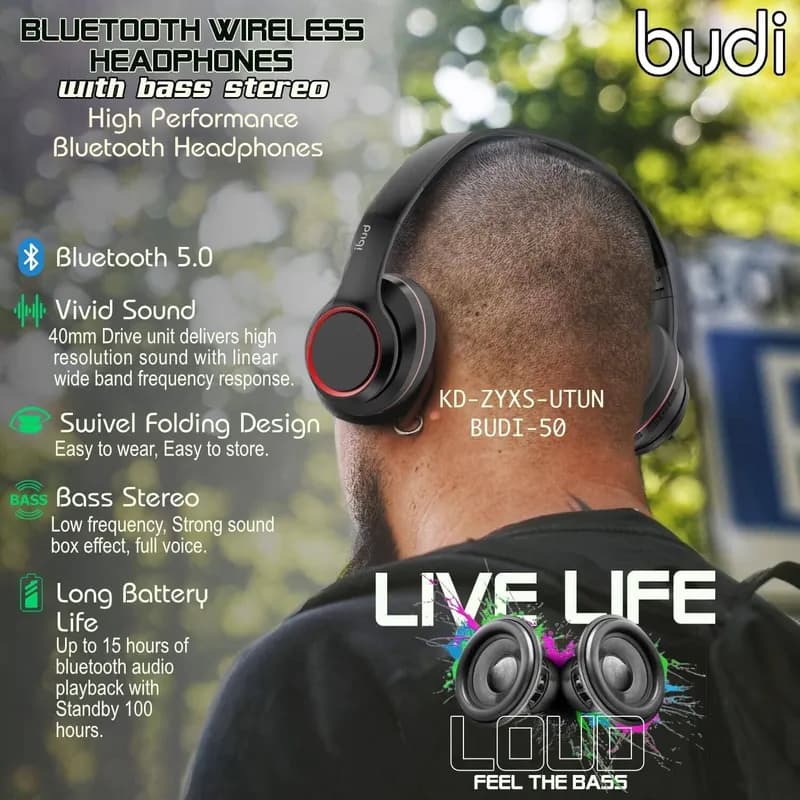 Budi Bluetooth Headphone Premium