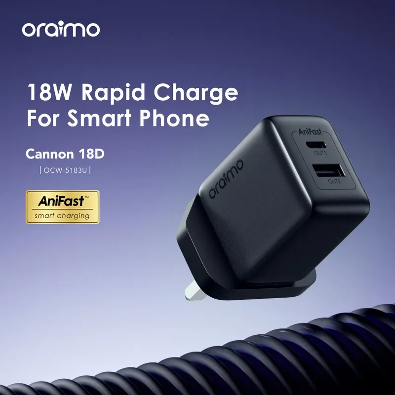 Oraimo Fast Charger 18W with Cable
