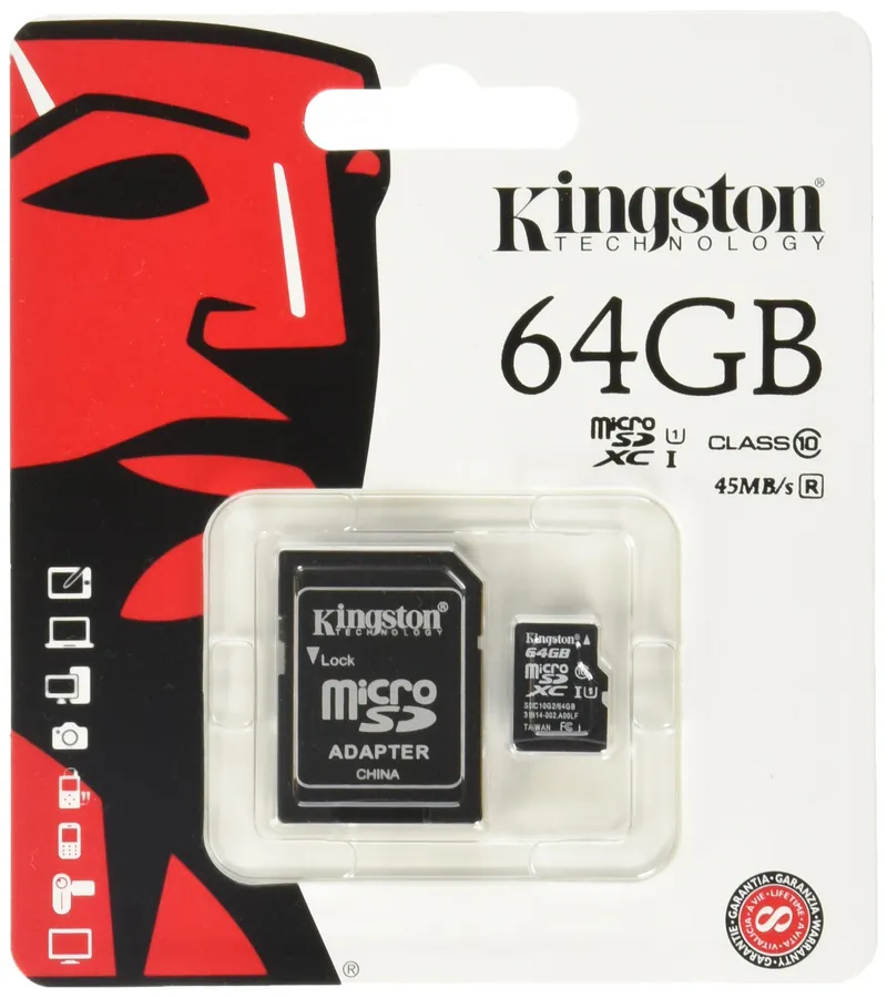 Kingston 64GB MicroSD Memory Card